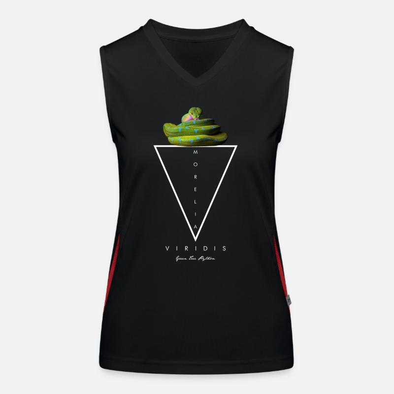 Grüner Baum Python Modern Geometric Funktionelles Kontrast-Tank Top für Frauen