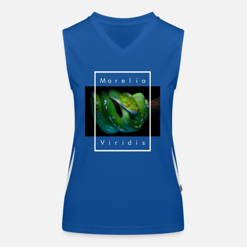 Morelia Viridis Arbre Vert Python Serpent Gardien Débardeur respirant contrasté Femme