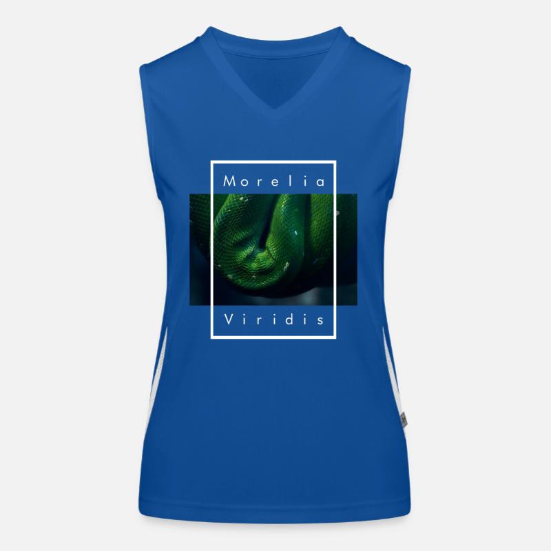 Arbre vert Python Morelia Viridis Serpent Débardeur respirant contrasté Femme
