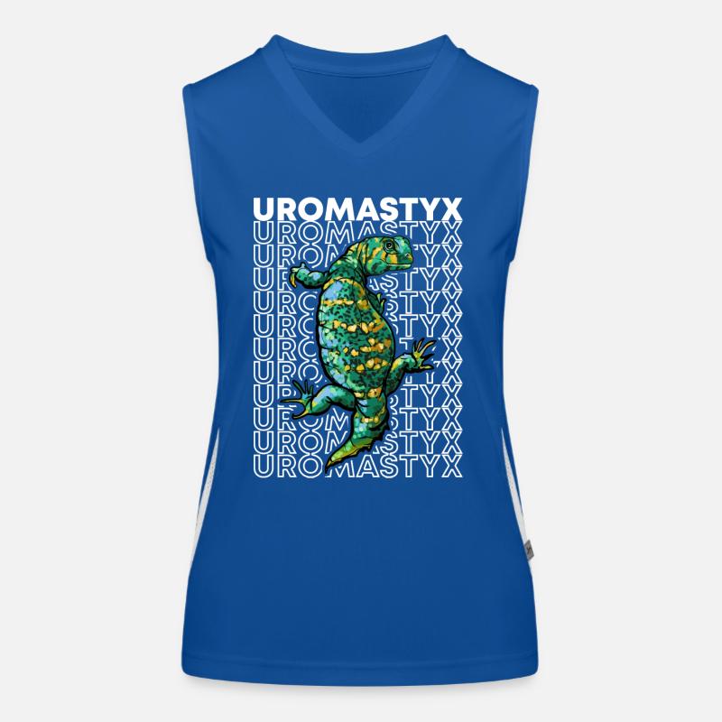 Uromastyx 80's Style Reptile Keeper Lizard Women's Functional Contrast Tank Top