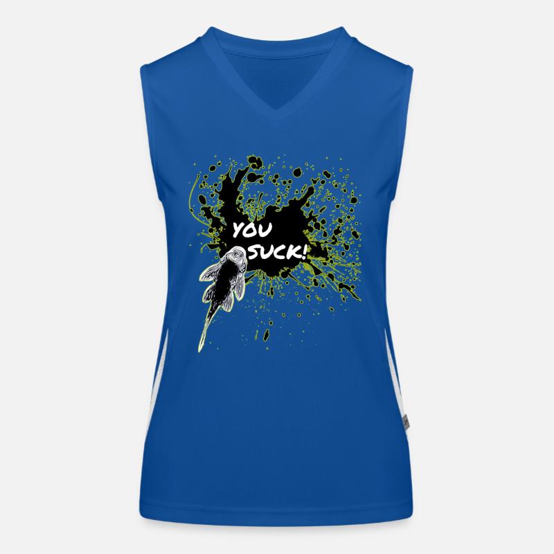 You Suck Pleco Keeper Sucker Fish Women's Functional Contrast Tank Top