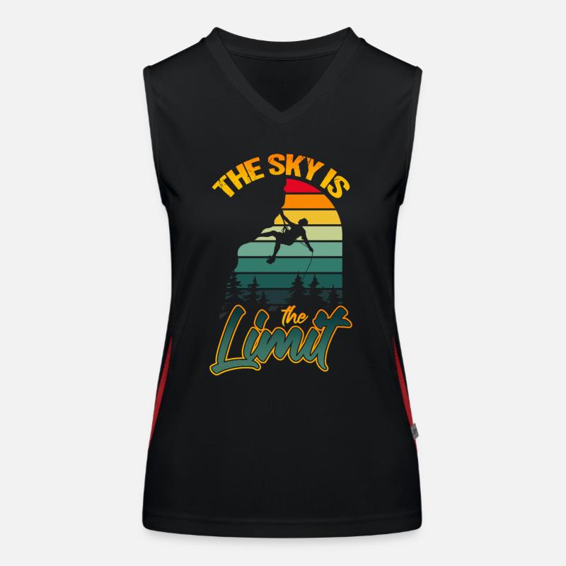Klettern Retro The Sky Is The Limit Funny Funktionelles Kontrast-Tank Top für Frauen