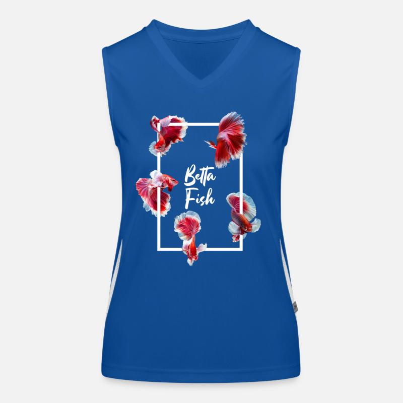 Siamese Fighting Fish Betta Fish Aquarium Women's Functional Contrast Tank Top