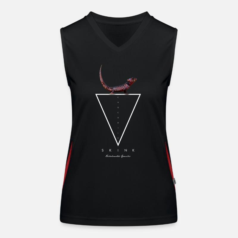 Crocodile Skink Lizard Geometric Women's Functional Contrast Tank Top