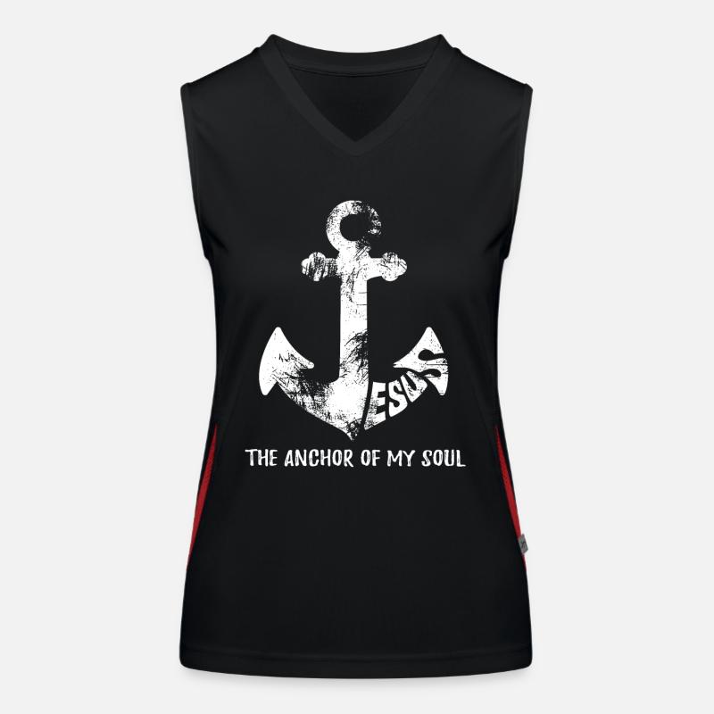 Jesus der Anker meiner Seele - Religion - Glaube Funktionelles Kontrast-Tank Top für Frauen