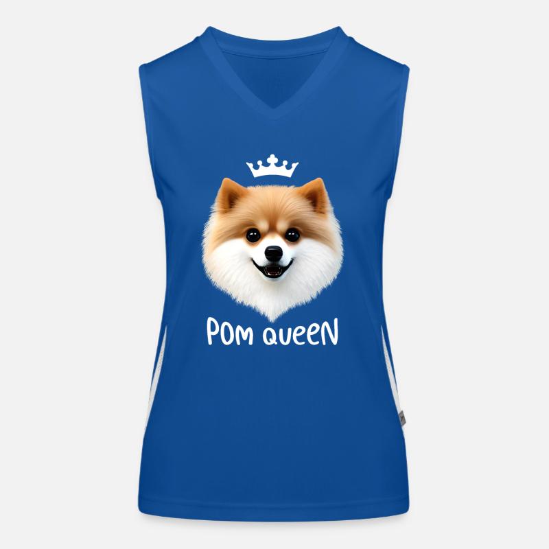 Pom Queen - Miniature Spitz - Saying Women's Functional Contrast Tank Top