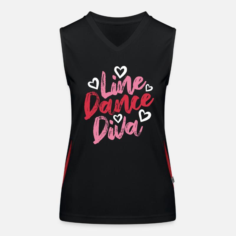 Linedance Diva - Linedancing Country Music Women's Functional Contrast Tank Top