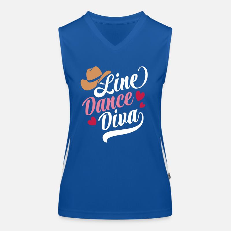 Line Dance Diva - Country Fan - Gift Women's Functional Contrast Tank Top