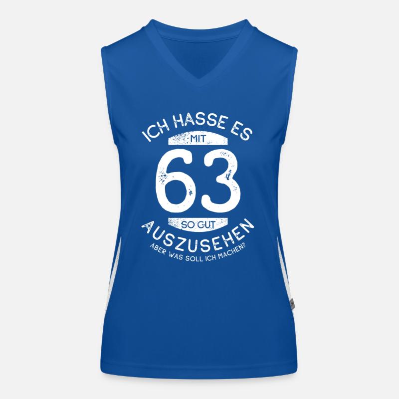 Ich hasse es mit 63 so gut auszusehen - Spruch Funktionelles Kontrast-Tank Top für Frauen