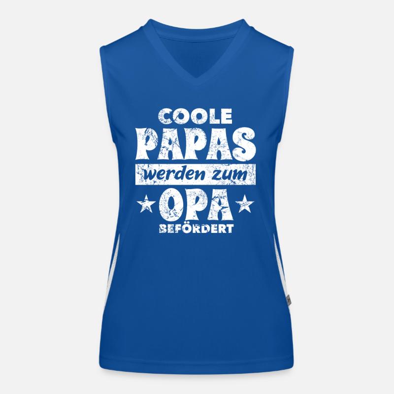 Coole Papas werden zum Opa befördert - Spruch Funktionelles Kontrast-Tank Top für Frauen
