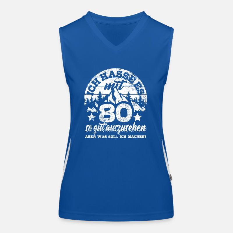 Ich hasse es mit 80 so gut auszusehen - Spruch Funktionelles Kontrast-Tank Top für Frauen