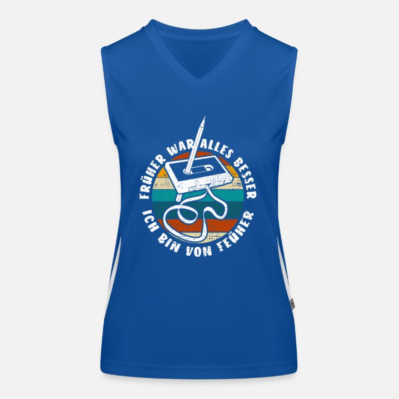 Kassette - Früher war alles besser - Retro Funktionelles Kontrast-Tank Top für Frauen