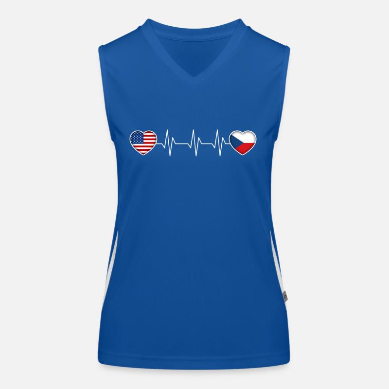 Tschechische Republik Funktionelles Kontrast-Tank Top für Frauen