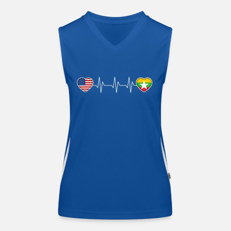 Myanmar Funktionelles Kontrast-Tank Top für Frauen