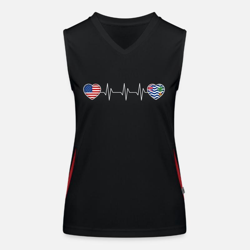 British Indian Ocean Territory Women's Functional Contrast Tank Top