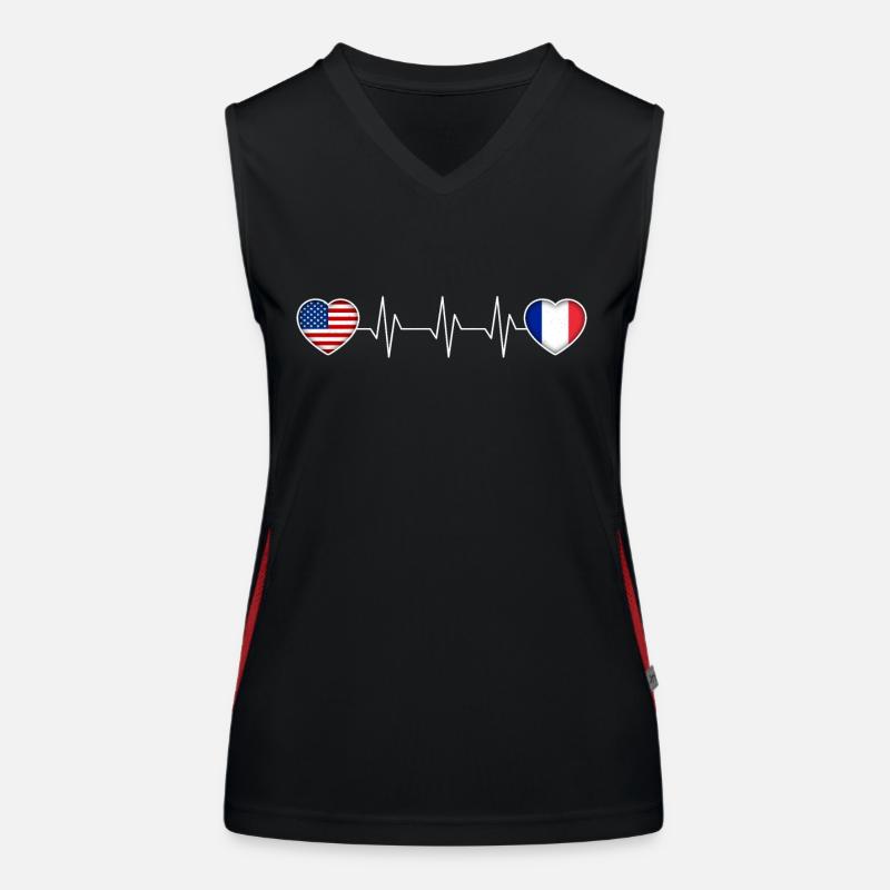 Frankreich Funktionelles Kontrast-Tank Top für Frauen