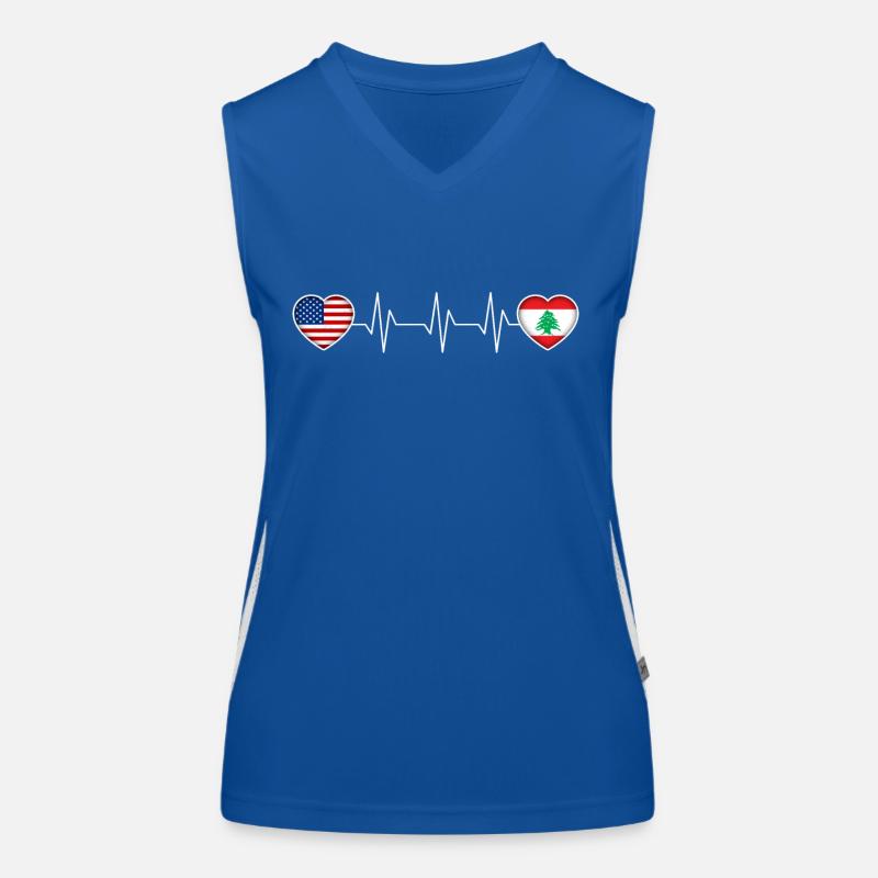 Libanon Funktionelles Kontrast-Tank Top für Frauen
