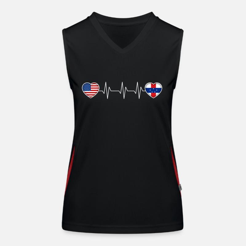 Netherlands Antilles Women's Functional Contrast Tank Top