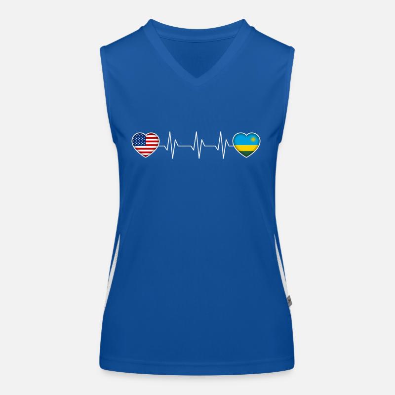 Ruanda Funktionelles Kontrast-Tank Top für Frauen