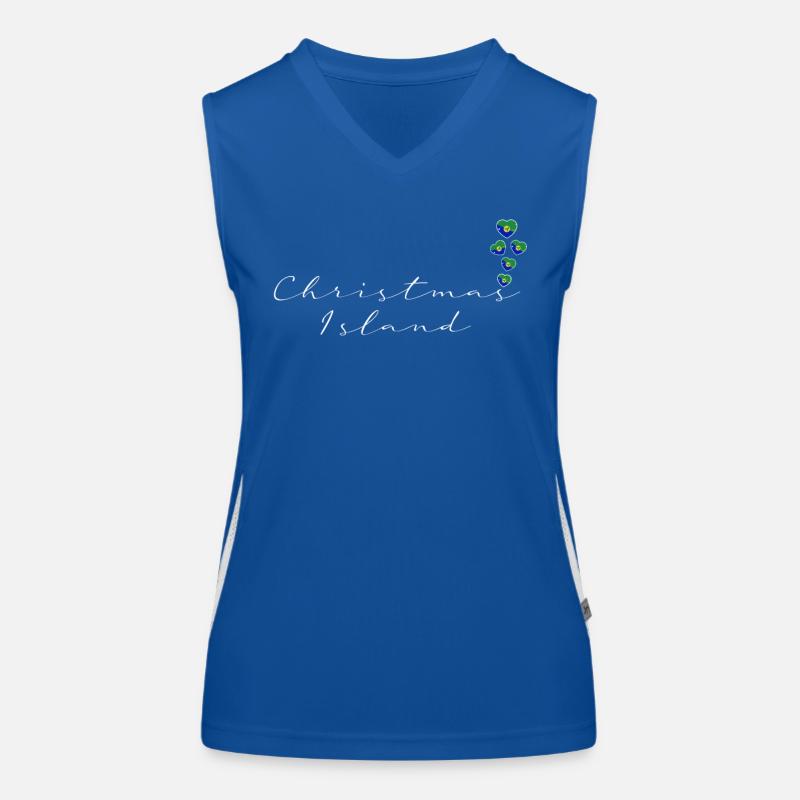Weihnachtsinsel Funktionelles Kontrast-Tank Top für Frauen