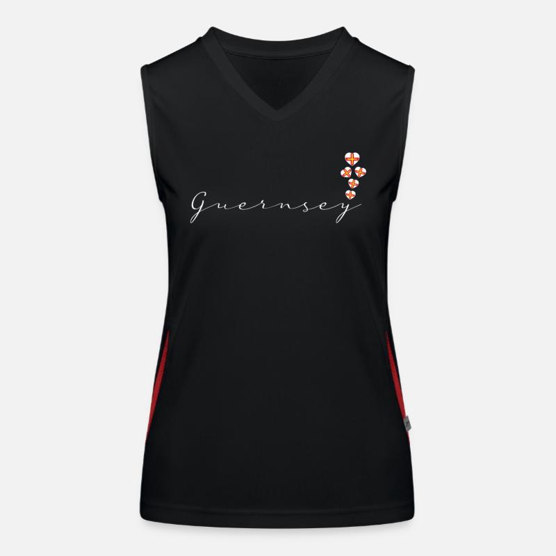 Guernsey - Women's Functional Contrast Tank Top - black/red
