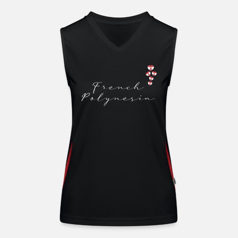 French Polynesia Women's Functional Contrast Tank Top