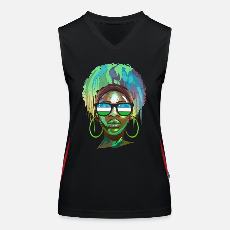 Usbekistan Funktionelles Kontrast-Tank Top für Frauen
