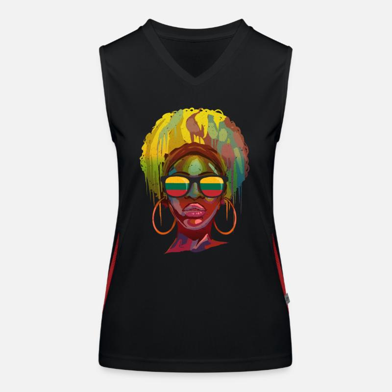 Litauen Funktionelles Kontrast-Tank Top für Frauen