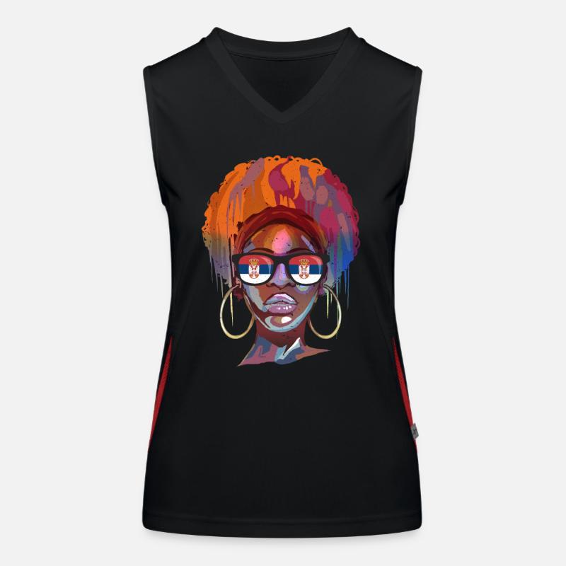 Serbie Débardeur respirant contrasté Femme