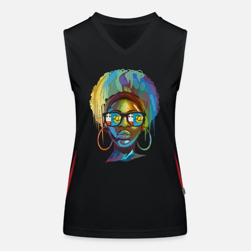 St. Pierre und Miquelon Funktionelles Kontrast-Tank Top für Frauen