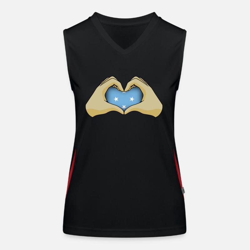 Mikronesien Funktionelles Kontrast-Tank Top für Frauen