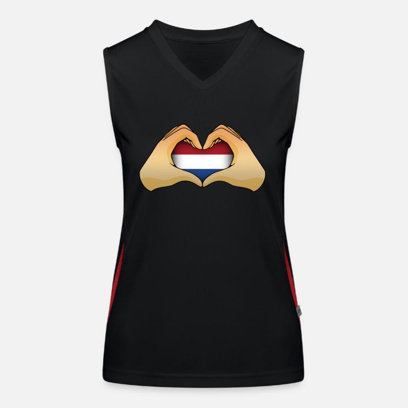 Niederlande Funktionelles Kontrast-Tank Top für Frauen