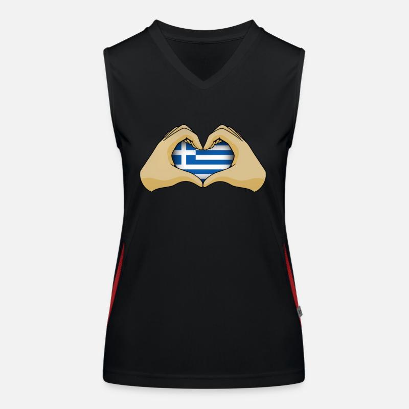 Greece Women's Functional Contrast Tank Top