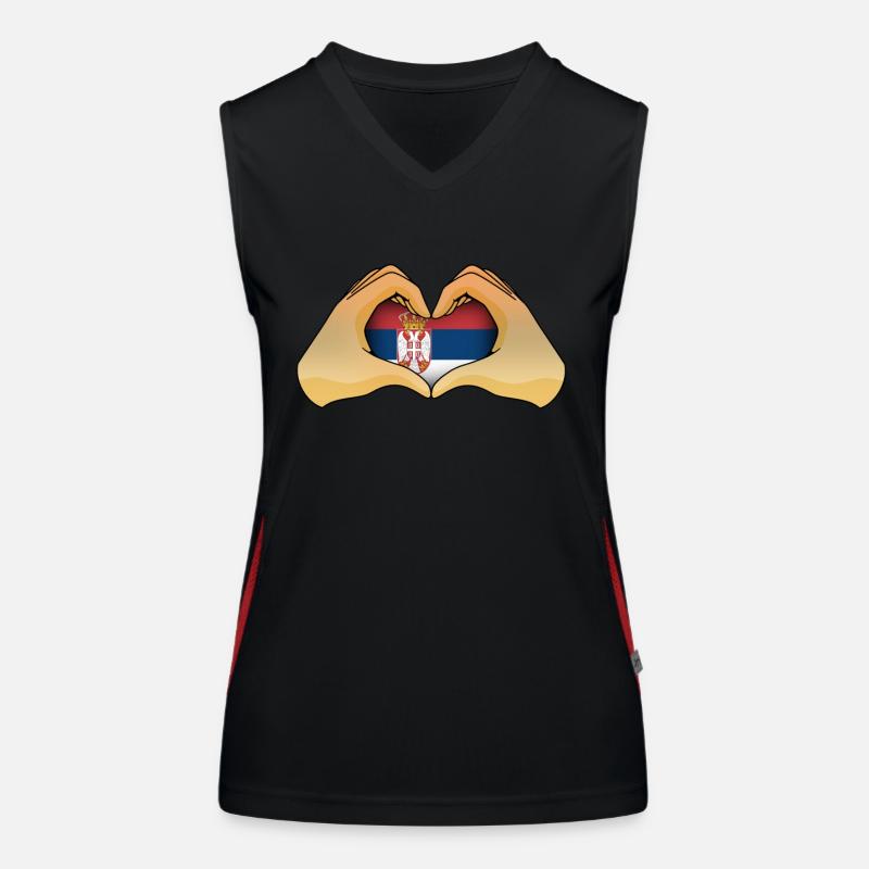 Serbien Funktionelles Kontrast-Tank Top für Frauen