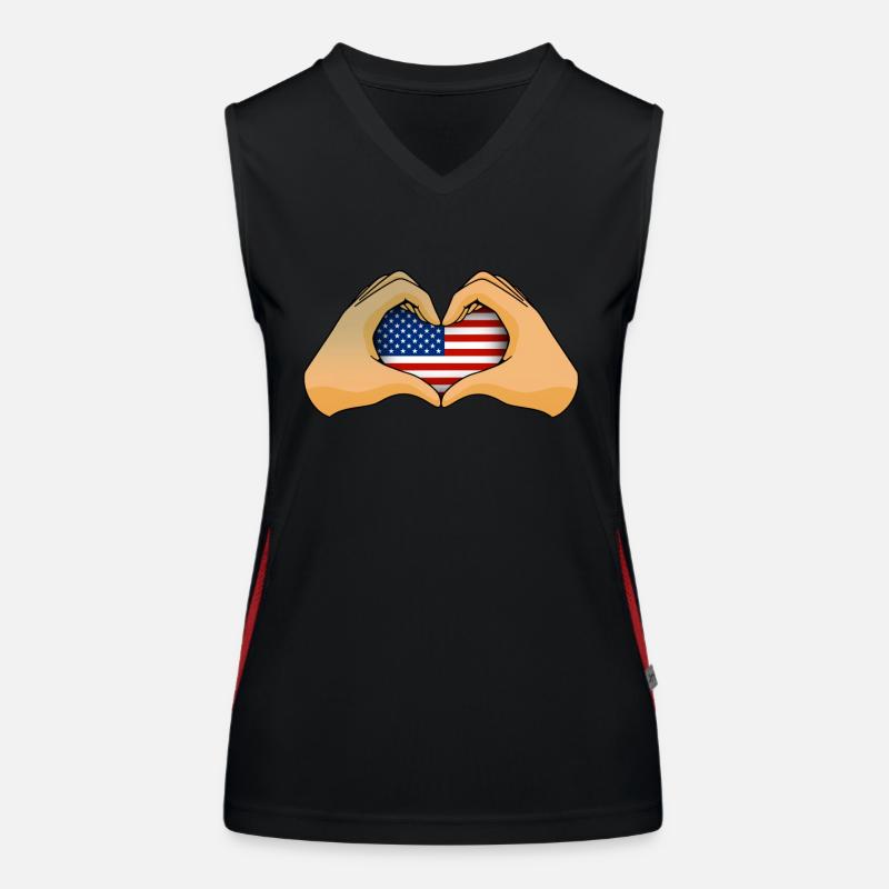 América Camiseta funcional de tirantes en contraste para mujer