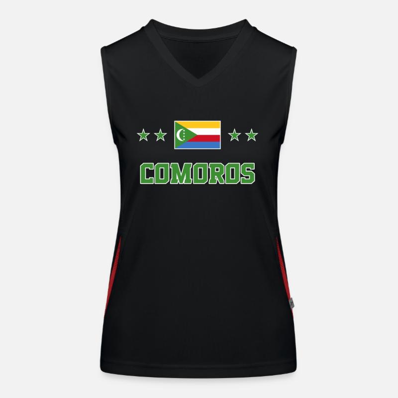 Comoros - Women's Functional Contrast Tank Top - black/red