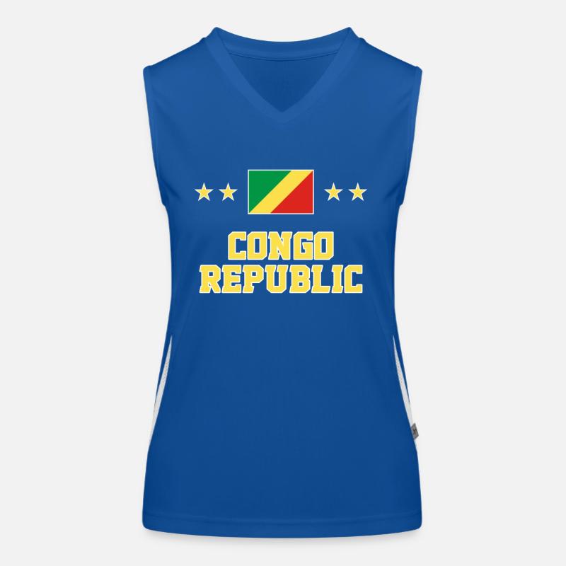 Kongo Republik Funktionelles Kontrast-Tank Top für Frauen