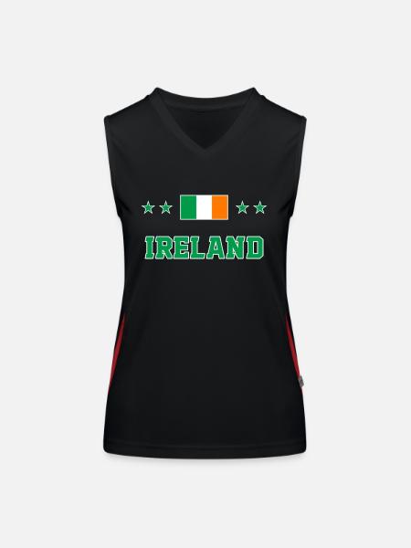 Ireland - Women's Functional Contrast Tank Top - black/red - Front
