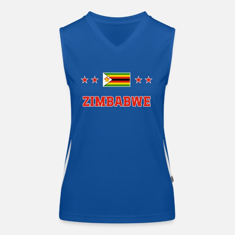 Simbabwe Funktionelles Kontrast-Tank Top für Frauen