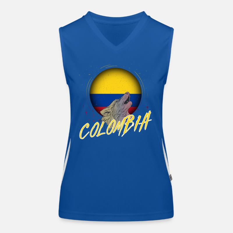 Kolumbien Funktionelles Kontrast-Tank Top für Frauen
