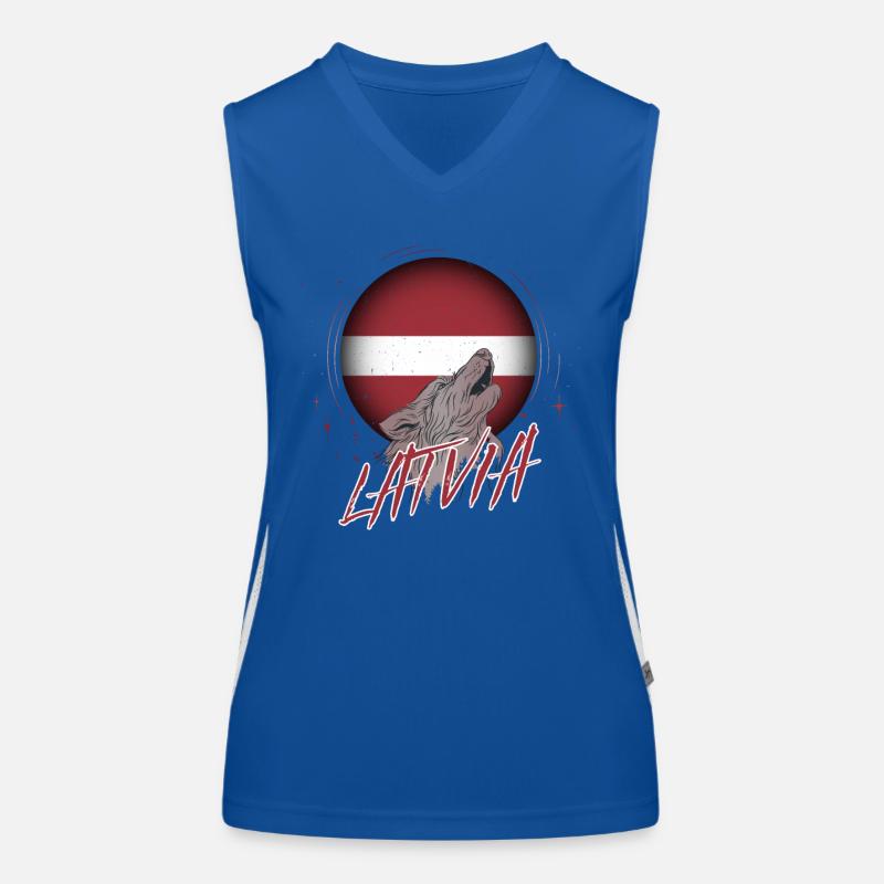 Latvia Women's Functional Contrast Tank Top