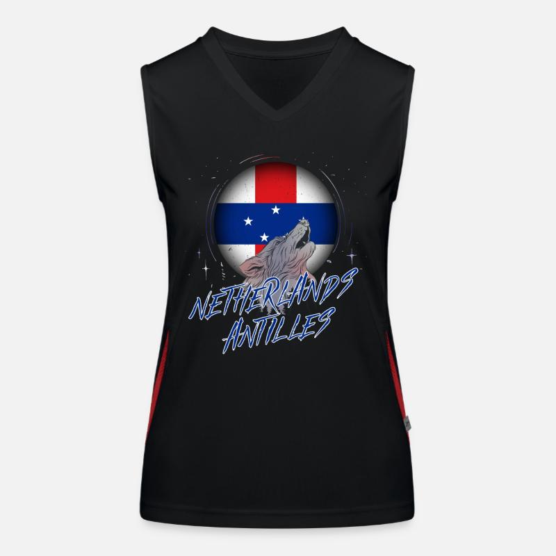 Netherlands Antilles Women's Functional Contrast Tank Top