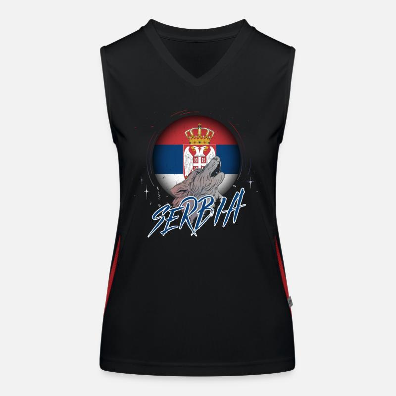 Serbien Funktionelles Kontrast-Tank Top für Frauen