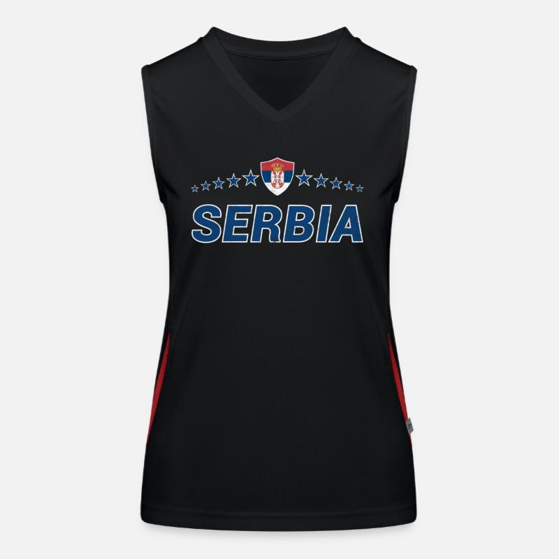 Serbien Funktionelles Kontrast-Tank Top für Frauen