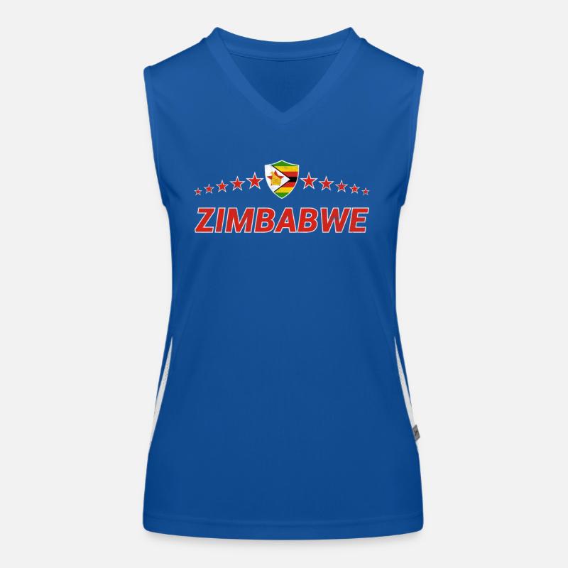 Simbabwe Funktionelles Kontrast-Tank Top für Frauen