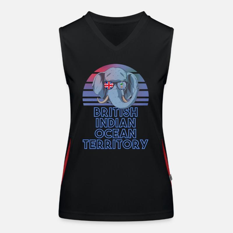 British Indian Ocean Territory Women's Functional Contrast Tank Top