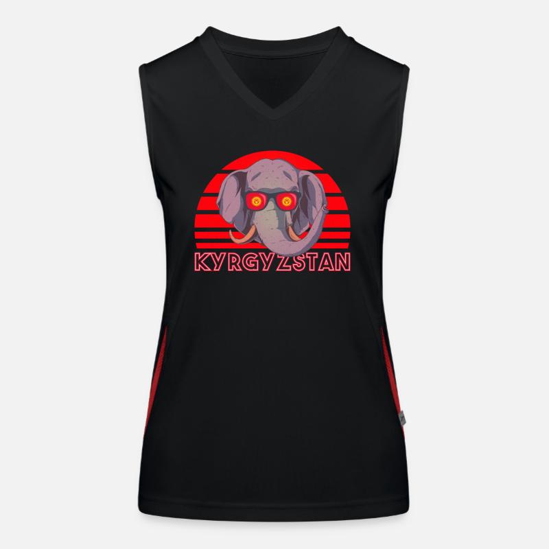 Kirgisistan Funktionelles Kontrast-Tank Top für Frauen