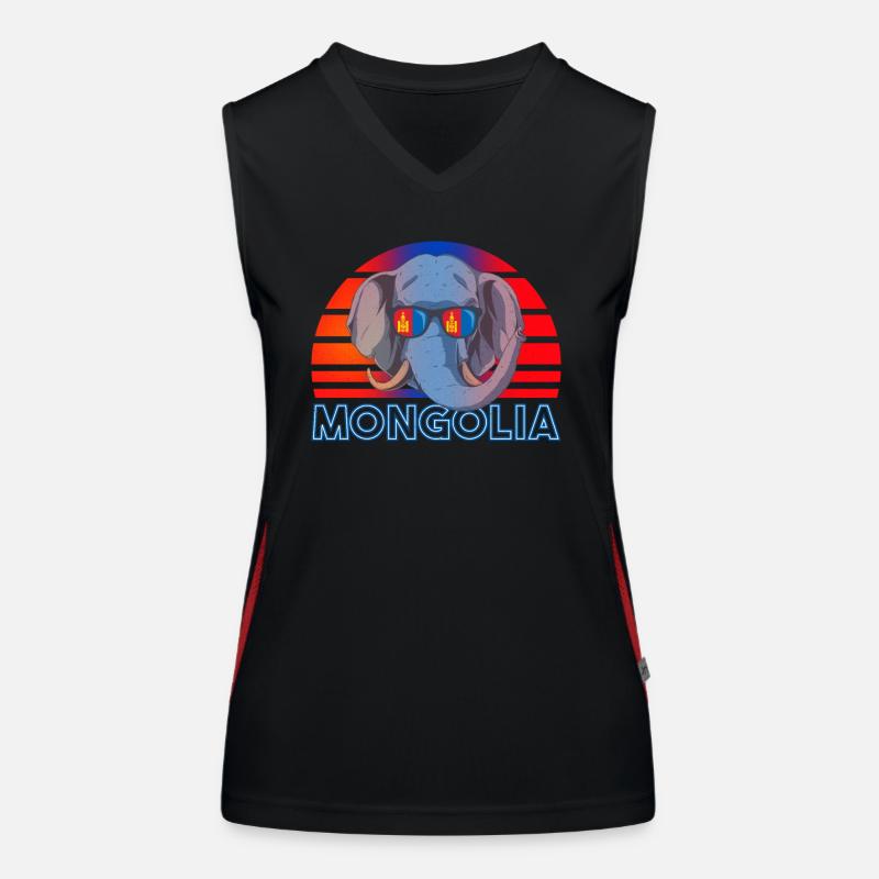 Mongolei Funktionelles Kontrast-Tank Top für Frauen