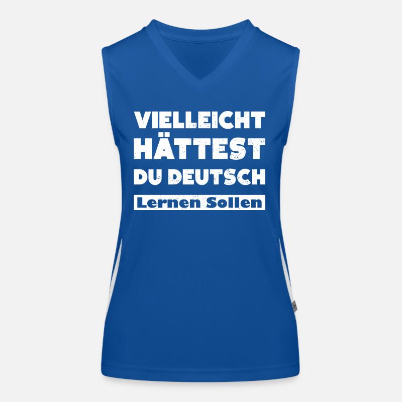 Germany Quotes Women's Functional Contrast Tank Top