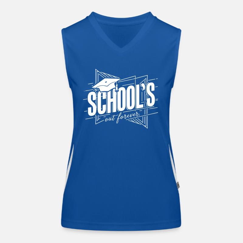 Schulabschluss Abschlussfeier School`s Out Forever Funktionelles Kontrast-Tank Top für Frauen